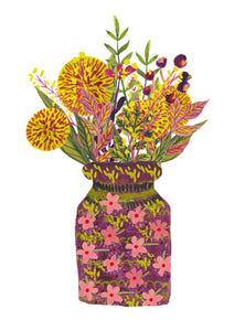 Mary's bouquet - vase with pink flowers