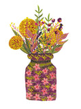 Mary's bouquet - vase with pink flowers