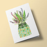 Bouquet de Mary - vase vert à fleurs jaunes