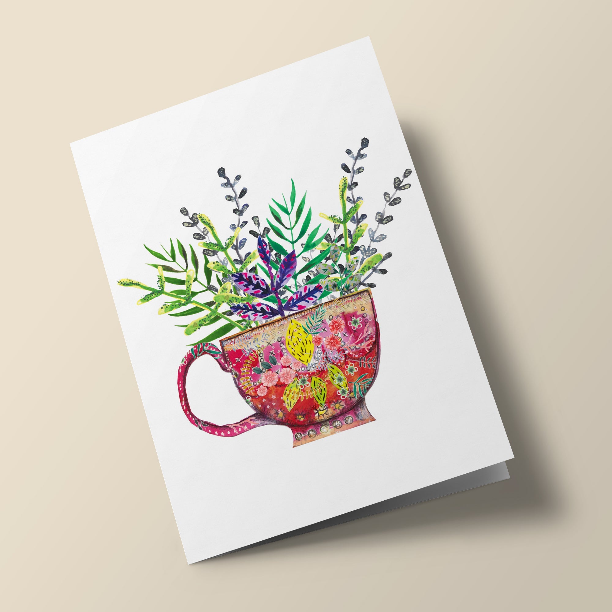 Mary's bouquet - red and yellow mug