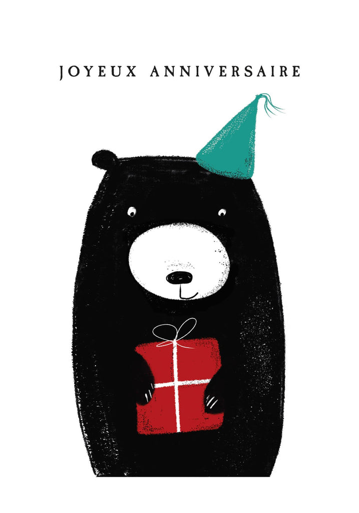 Bear - ours avec cadeau d'anniversaire
