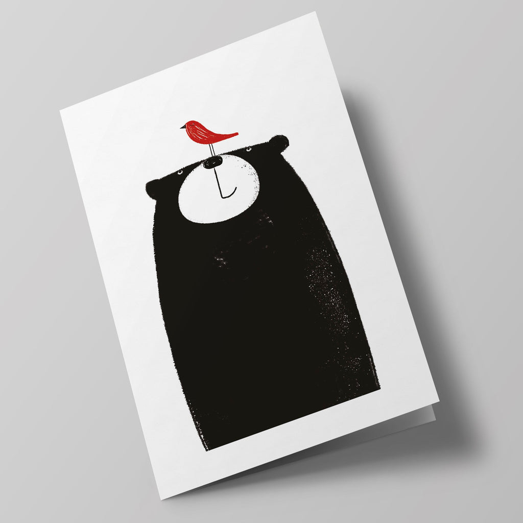 Bear - ours avec oiseau sur son nez