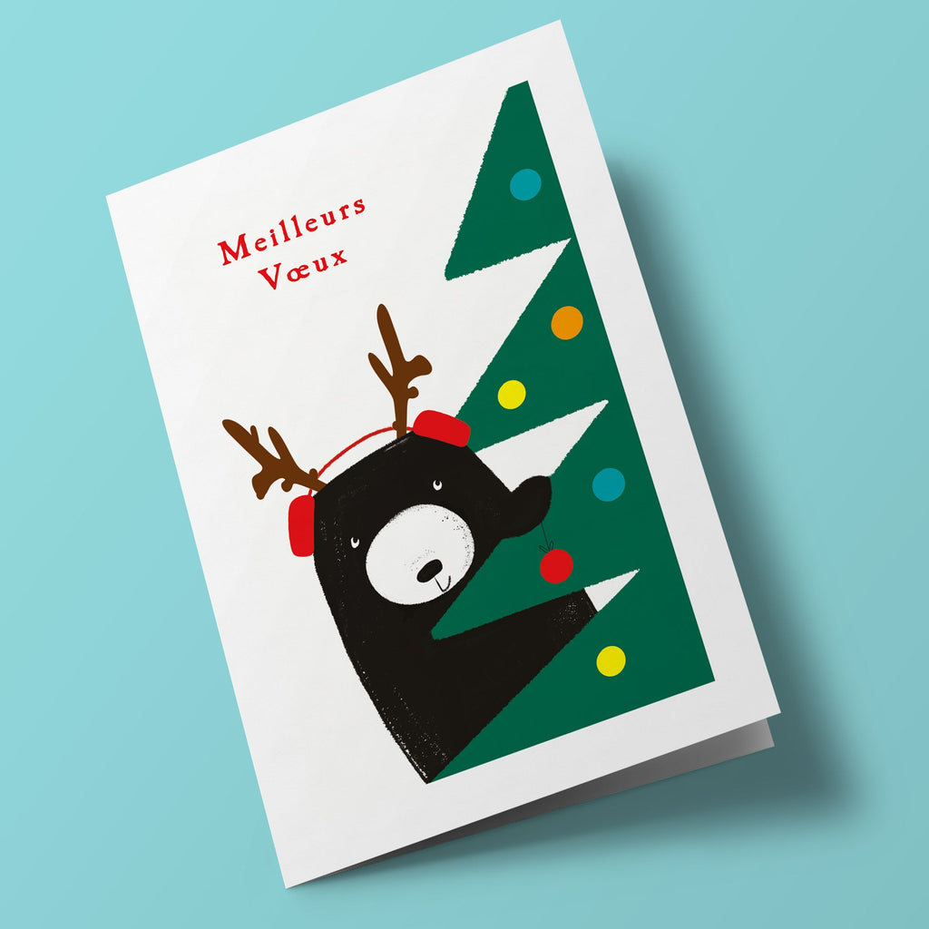 Bear - bear and fir Christmas tree