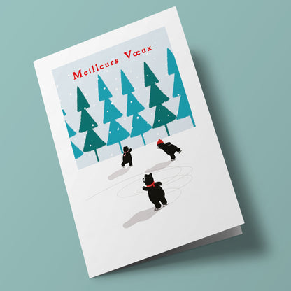 Bear - bears and fir Christmas trees