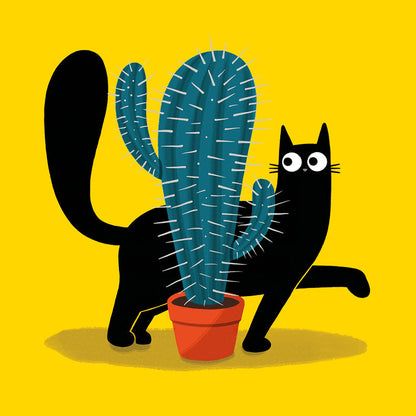Cat Walk - cat with cactus