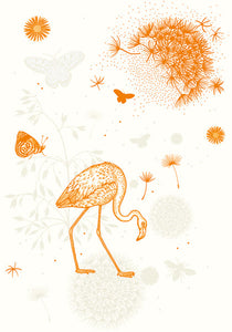 Fossil - Orange flamingo