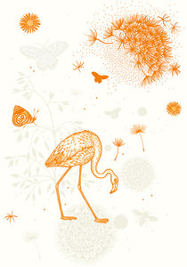 Orange flamingo