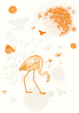 Orange flamingo