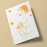 Orange flamingo