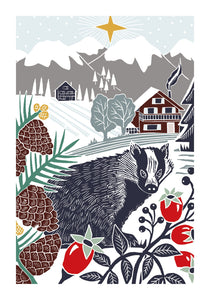 Badger - Winter Landscape