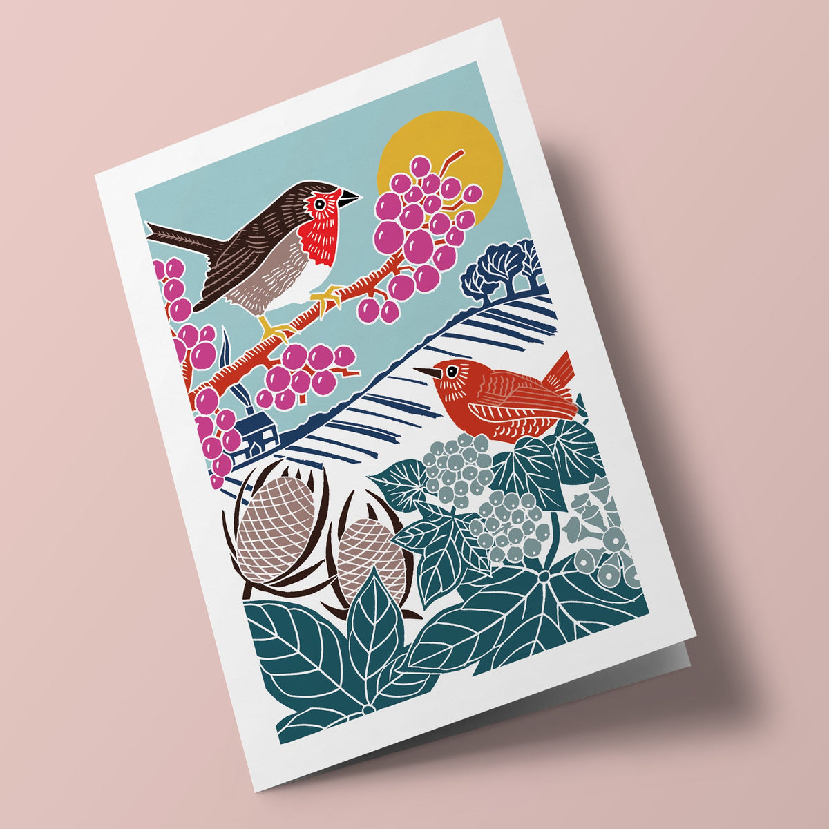 Nature Trail - Robins in a Winter Landscape