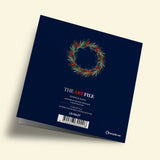 Christmas Mix - red berries, on dark blue background