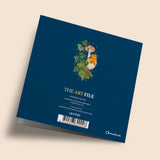 Noël Mix - Animaux de bois, sur fond bleu foncé