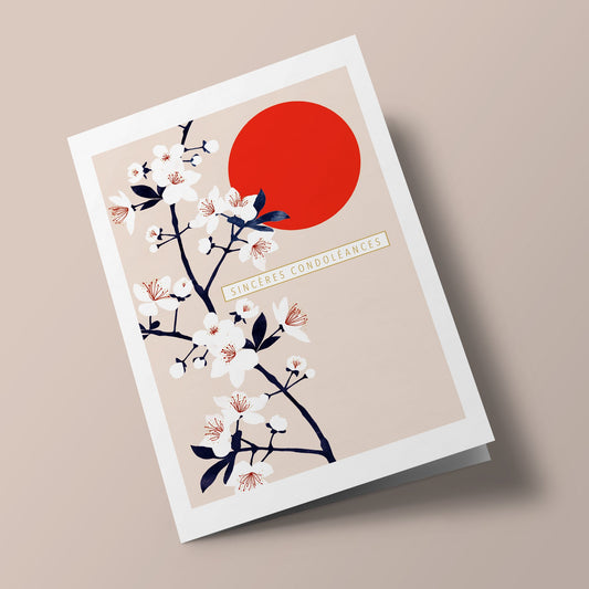 Sakura Heights - Cherry Blossoms and Red Moon