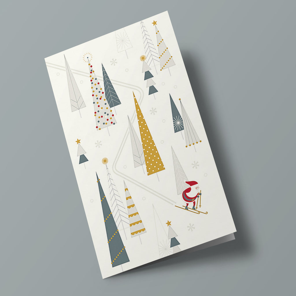 CrÃ¨me de la crÃ¨me - Santa Claus skis through the Christmas trees