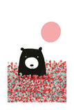 Bear - ours dans un champ de fleurs