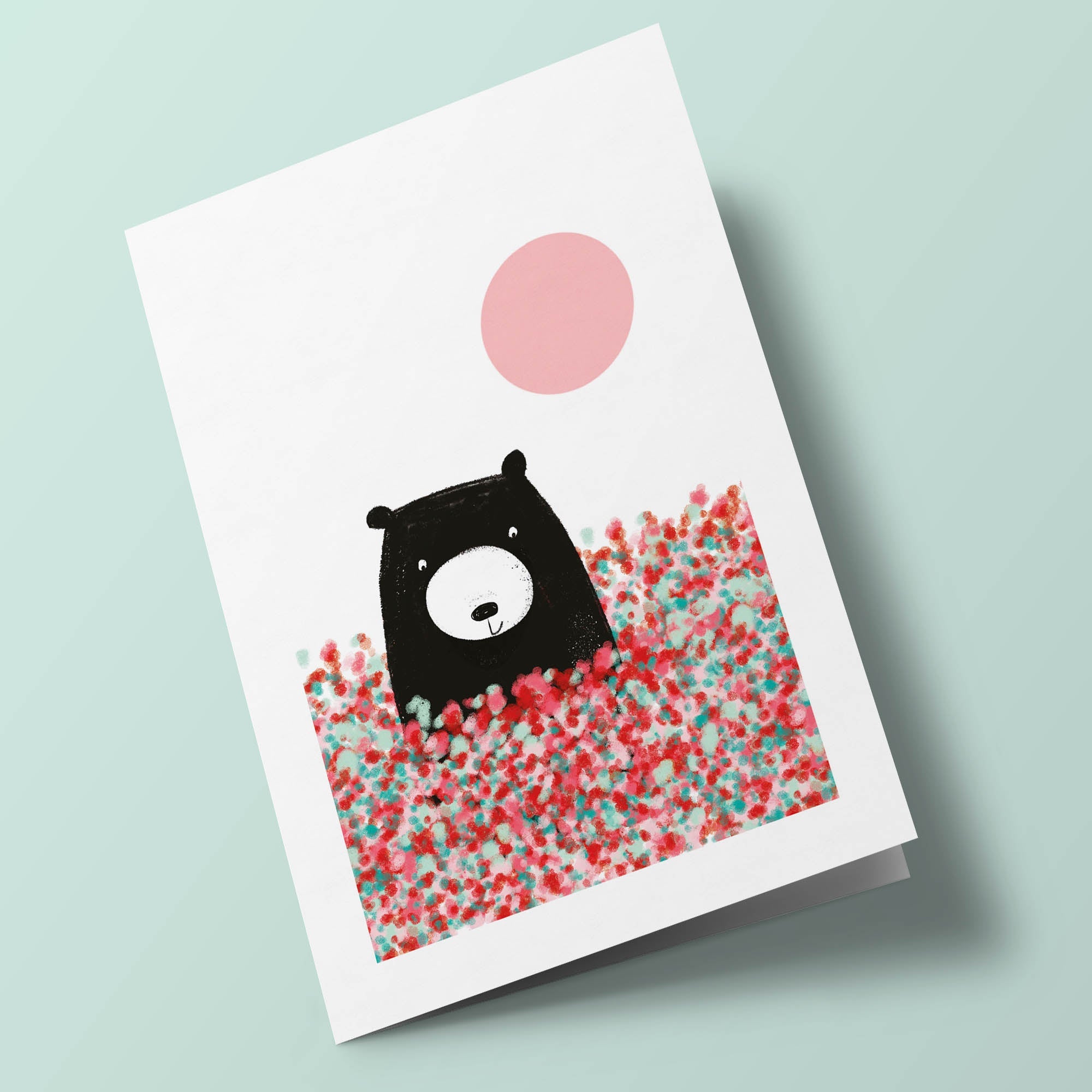 Bear - bear in a field of flowers