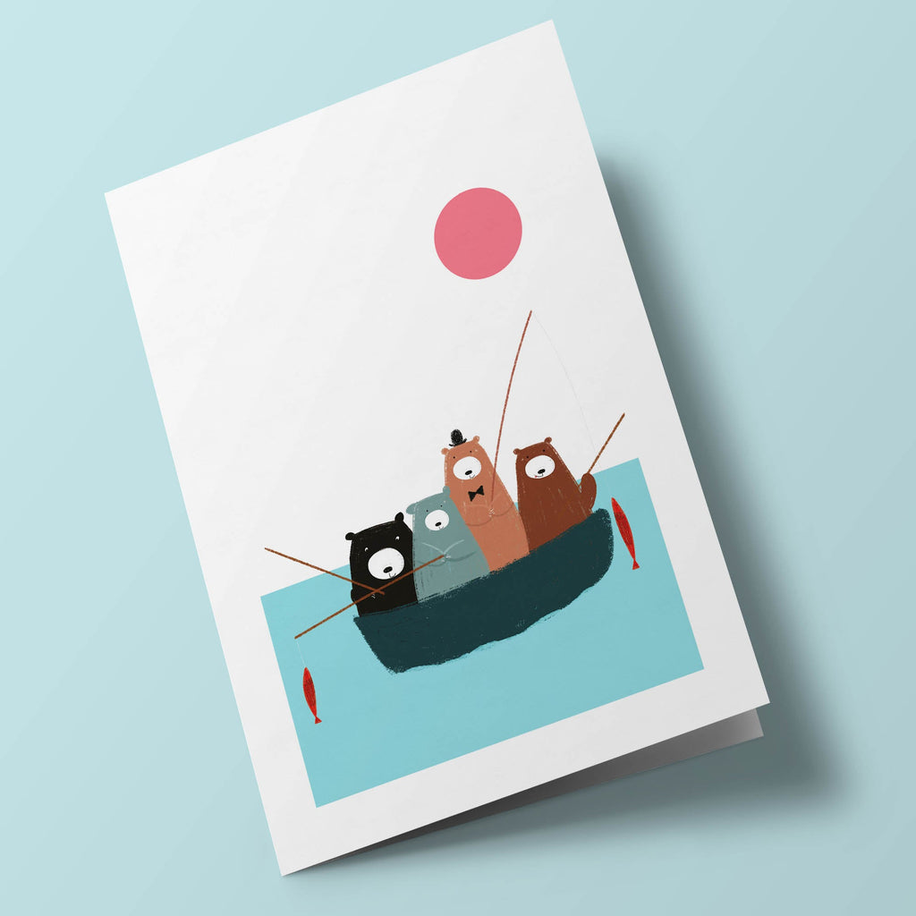 Bear - bears in a boat