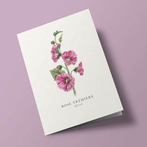 Book and botanics - Rose trémière