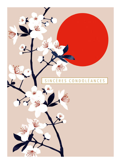 Sakura Heights - Cherry Blossoms and Red Moon