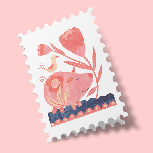 Animaux Timbrés - Cochon