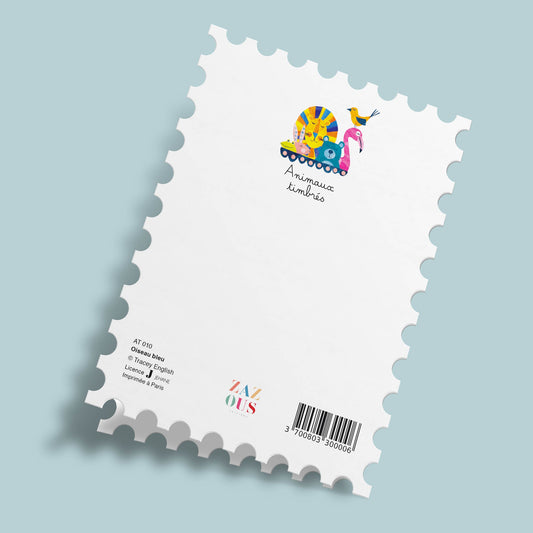 Animaux Timbrés - Oiseau bleu