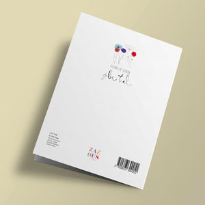 Fleurs de coton -To the Moon - carte cousue