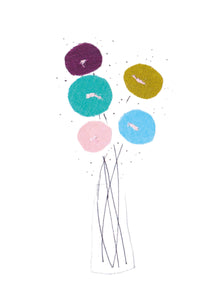 The Vase - stitched card