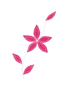 Clematis - stitched card