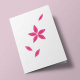 Clematis - stitched card