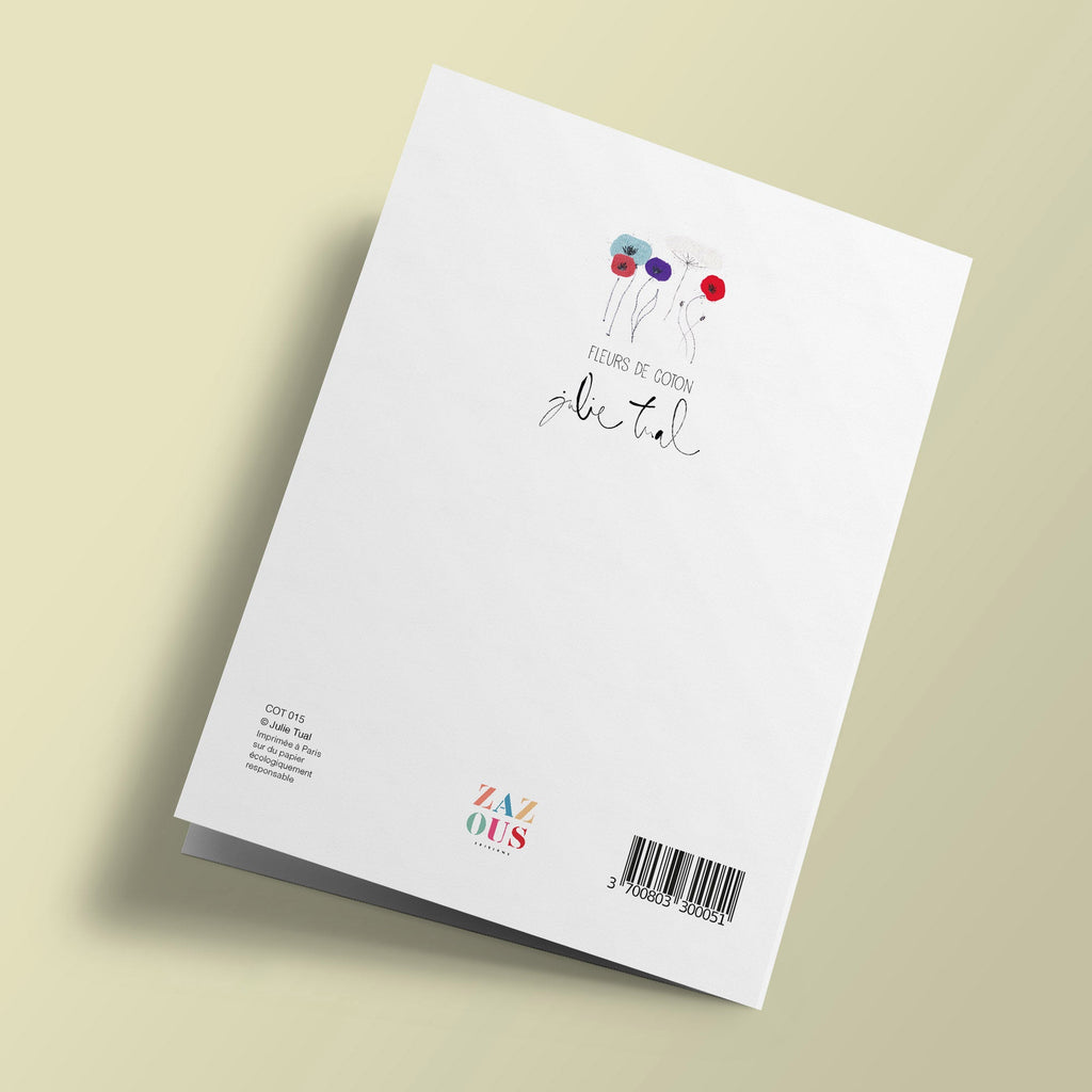 White saffron - stitched card