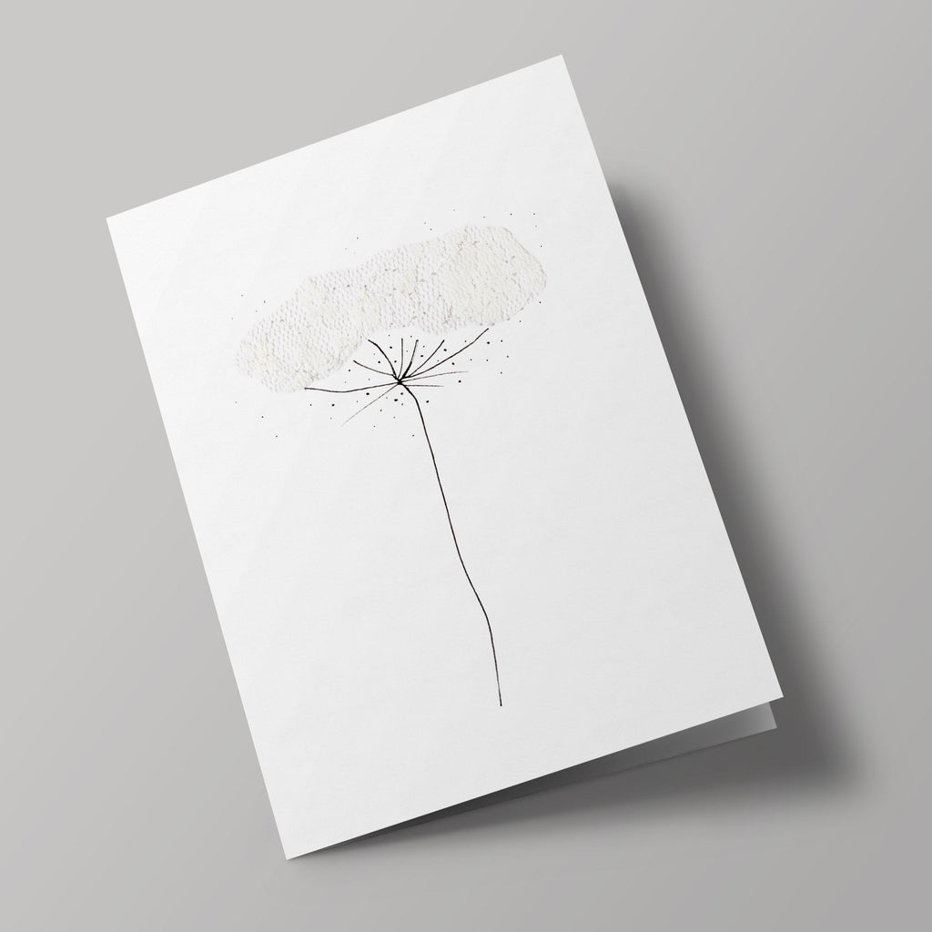 Fleur de carotte - Carte cousue