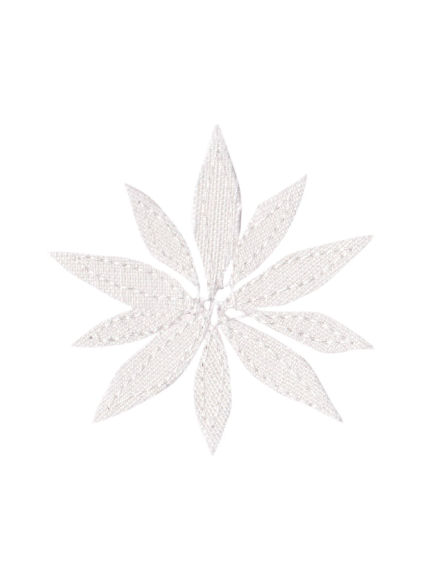 Cotton Flowers - Edelweiss - embroidered card