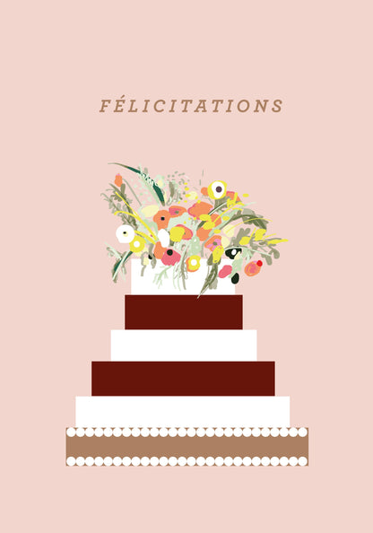 Planet earth - Gâteau de mariage avec fleurs