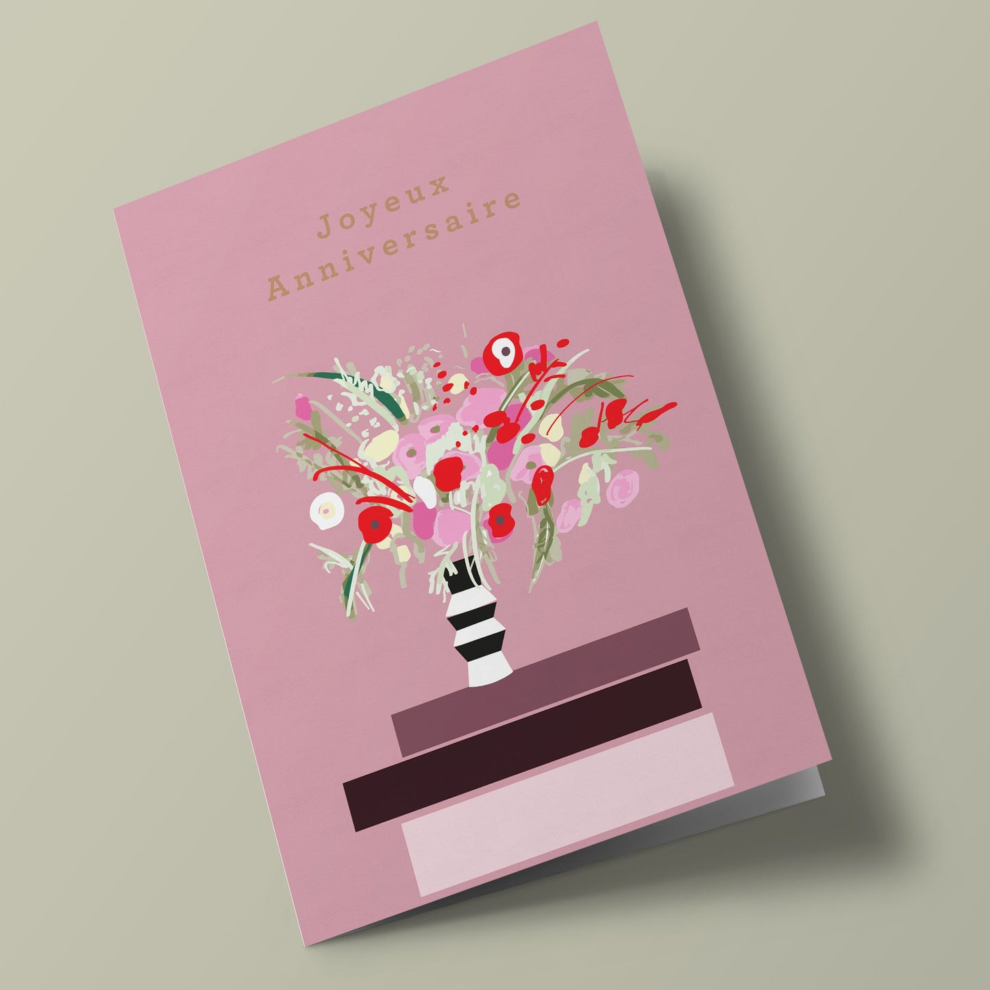 Planet earth - Vase de fleurs sur fond rose