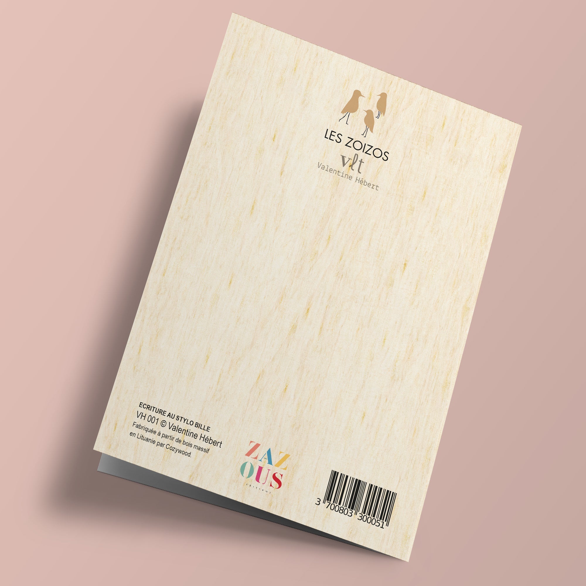 Les zoizos - Wooden card - bird