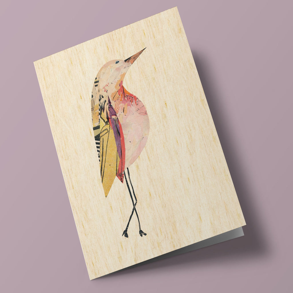 Les zoizos - Carte en bois - oiseau