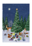 Winter's Tale - Woodland Animals with Festive Christmas Tree