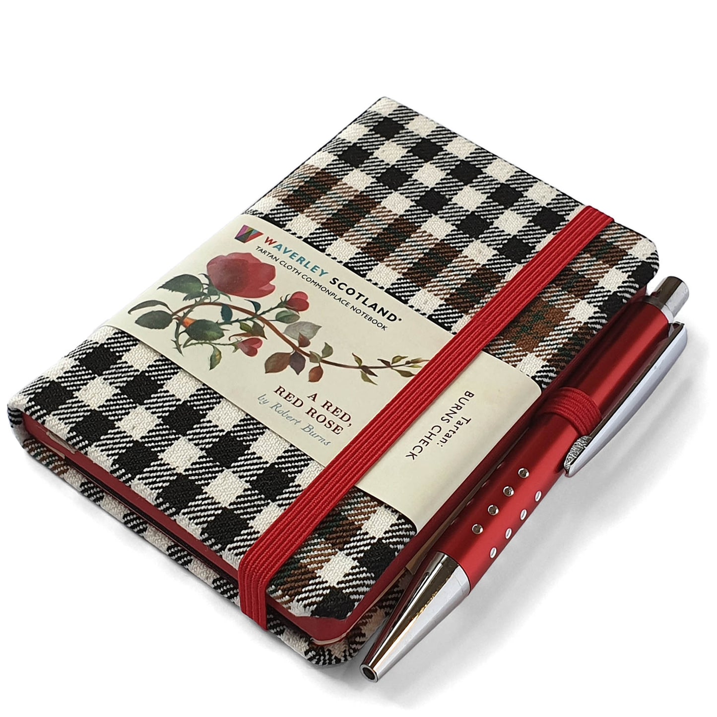 Red, Red Rose - tartan notebook