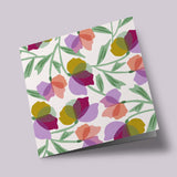 Les petites fleurs - Fleurs lilas, bourgognes et jaunes moutardes