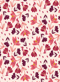 Once upon a time there was autumn - flowers on baby pink background